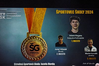 Športovec a talent roka za rok 2024 Strednej športovej školy J. Herdu 78